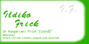 ildiko frick business card